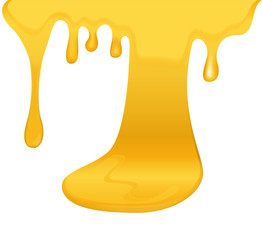 Flowing yellow honey