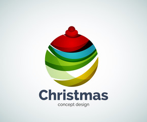 Vector Christmas ball logo template