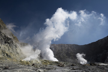 Fototapeta na wymiar Main Crater - White Island stratovolcano, New Zealand, before September 2016 eruption