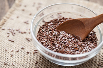 Flax seeds in a bowl