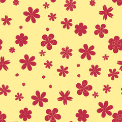 flower geometric seamless pattern. Fashion graphic. Background design. Modern stylish abstract texture. Template for prints, textile, wrapping and decoration, wallpaper. Vector illustration.