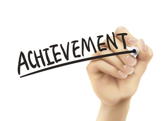 Achievement written by hand