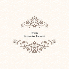 Vector decorative frame. Elegant element for design template.