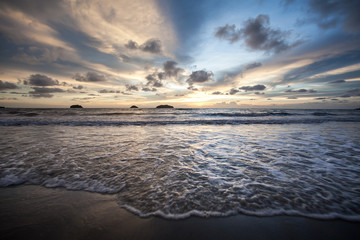 Beautiful sunset on the beach
