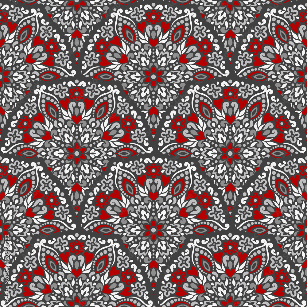 Poster seamless background with abstract ethnic pattern.