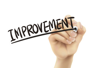 Improvement written by hand