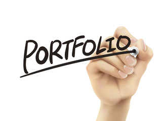 Portfolio written by hand