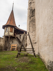 Detalle de una torre del Castillo medieval de Thun en Interlaken Suiza OLYMPUS DIGITAL CAMERA