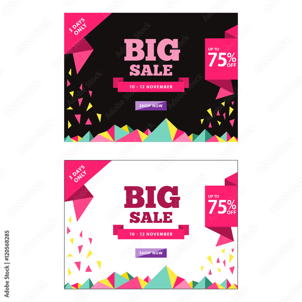 Canvas Prints multipurpose colorful banner design in dark and white background