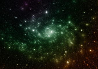 galaxy in a free space