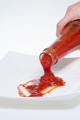 Ketchup and ketchup bottle