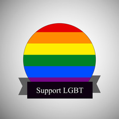 LGBT background with rainbow color flag