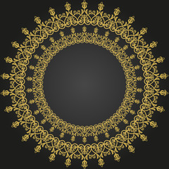 Floral Modern Round Frame