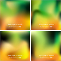 Fototapeta premium Abstract Creative concept vector multicolored blurred background set. For Web and Mobile Applications, art illustration template design, business infographic and social media, modern decoration