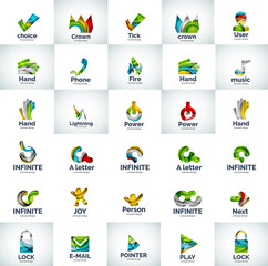 Vector abstract business logo collection