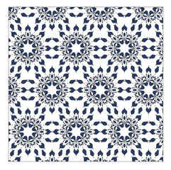 Pattern of floral flower tile circles. For wallpaper pattern, surface textures ornament, fabric textile pattern