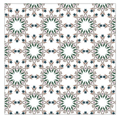 Pattern of floral flower tile circles. For wallpaper pattern, surface textures ornament, fabric textile pattern