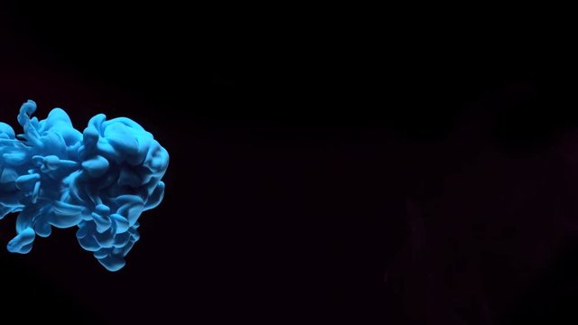 Ink in water. Slow Motion. Shot with high speed camera, phantom flex 4K. Slow Motion.