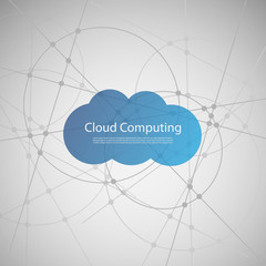     Cloud Computing Concept - Vector Illustration 