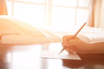 Woman in writing