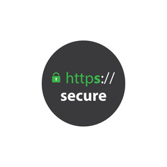 HTTPS Protocol - Safe and Secure Label