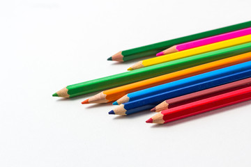 Colored Pencils for School concept isolated with background
