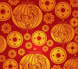 Chinese new year lantern pattern background