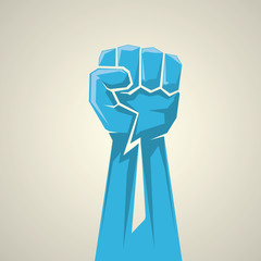 freedom concept. vector fist icon