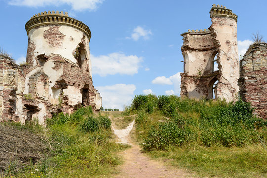 Ancient stone tower Chervonohorod castle