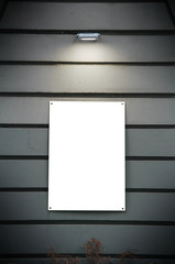 blank poster on wall