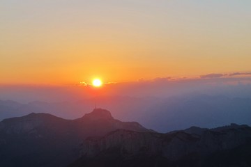Sonnenaufgang über dem Hohen Kasten