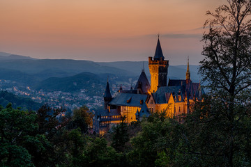 Blick auf das Schloss Wernigerode Harz