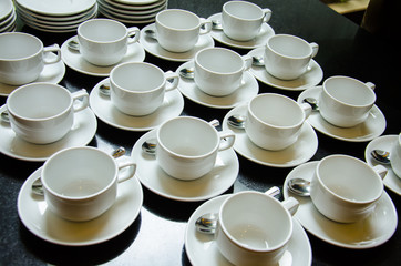 empty white cup