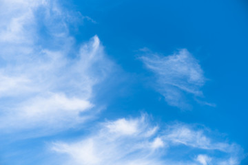 Naklejka na ściany i meble Beautiful soft cloud with blue sky