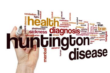 Huntington disease word cloud concept