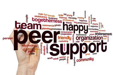 Peer support word cloud