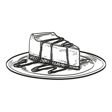 Vector illustration of cheesecake