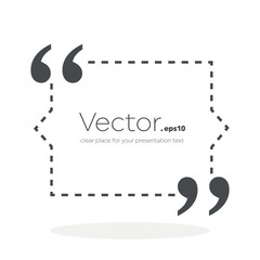 Abstract concept vector empty speech square quote text bubble. For web and mobile app isolated on background, illustration template design, creative presentation, business infographic social media