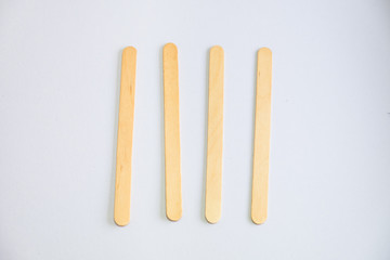 Ice cream sticks isolated background