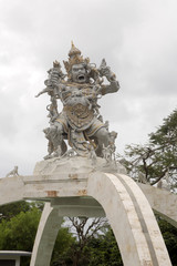 Fototapeta na wymiar Hanuman statue army attacking evil god, Indonesia