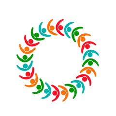 Obraz premium People Group Association Teamwork Logo. Vector graphic design il
