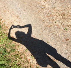 Schattenfrau fotografiert