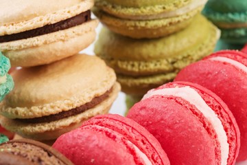 Set of delicious macaroons