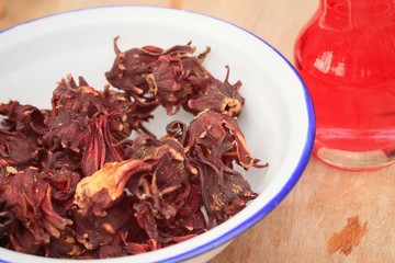 Roselle dried with juice