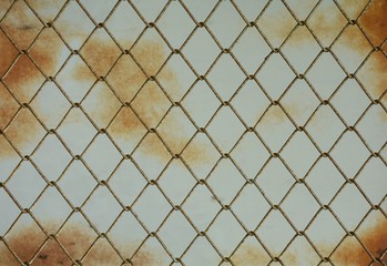 Fototapeta premium dirty and rust metal net background