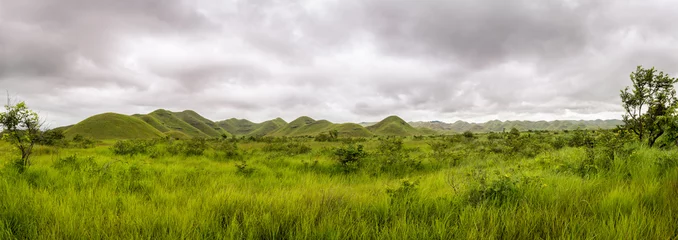 Fototapete Hügel Panorama der afrikanischen Hügel im Kongo, Berg des Mondes.