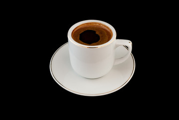 cup of coffee on white background