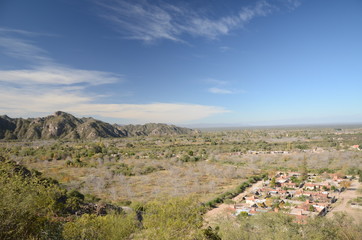 Village in Argentina at pampas border