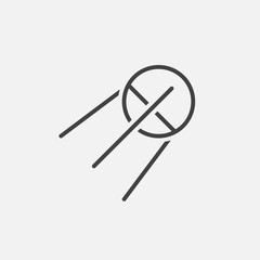 satellite line icon, sputnik outline vector illustration, linear pictogram isolated on white