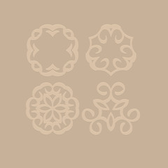 Vector logo design template and retro monogram concept in trendy style. Emblem for beauty and fashion industry